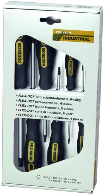 Proxxon FLEX-DOT Jeu de tournevis 6 pièces, HEX (22642)