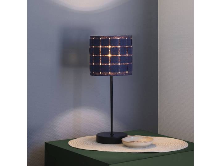OSRAM Tischlampe Decor Felt Weaving, alu / grau / zink, für Wohn- / Esszimmer, Textil / Stoff / Seide, Tischlampe