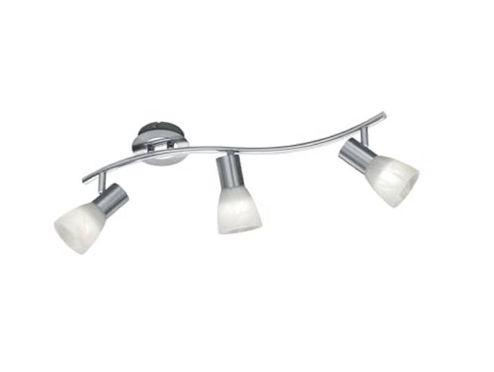 Trio Leuchten Plafonnier LED « Levisto » en nickel mat\, verre albâtre blanc 871010307