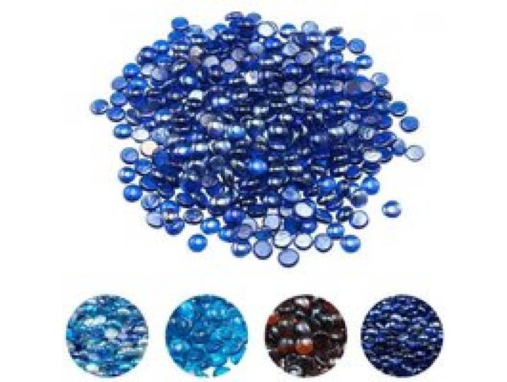 VEVOR Feuerglas, 9 kg hochtemperaturbeständige Glassteine, 19 mm Feuerstellen-Glasperlen, Feuerstelle Glasfelsen, rauchfreies Kaminglas, Feuerkristall, Feuerperlen, für Kamin, Kobaltblau