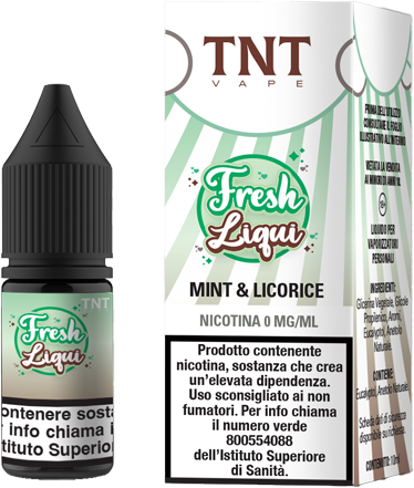 TNT Vape Fresh Liquì Liquido Pronto 10ml Menta Liquirizia