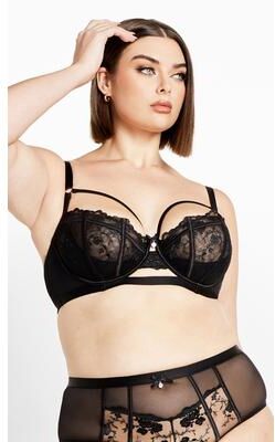 Plus Size Women's Kristin Demi Underwire Bra - black by City Chic in Black (Size 38 G)