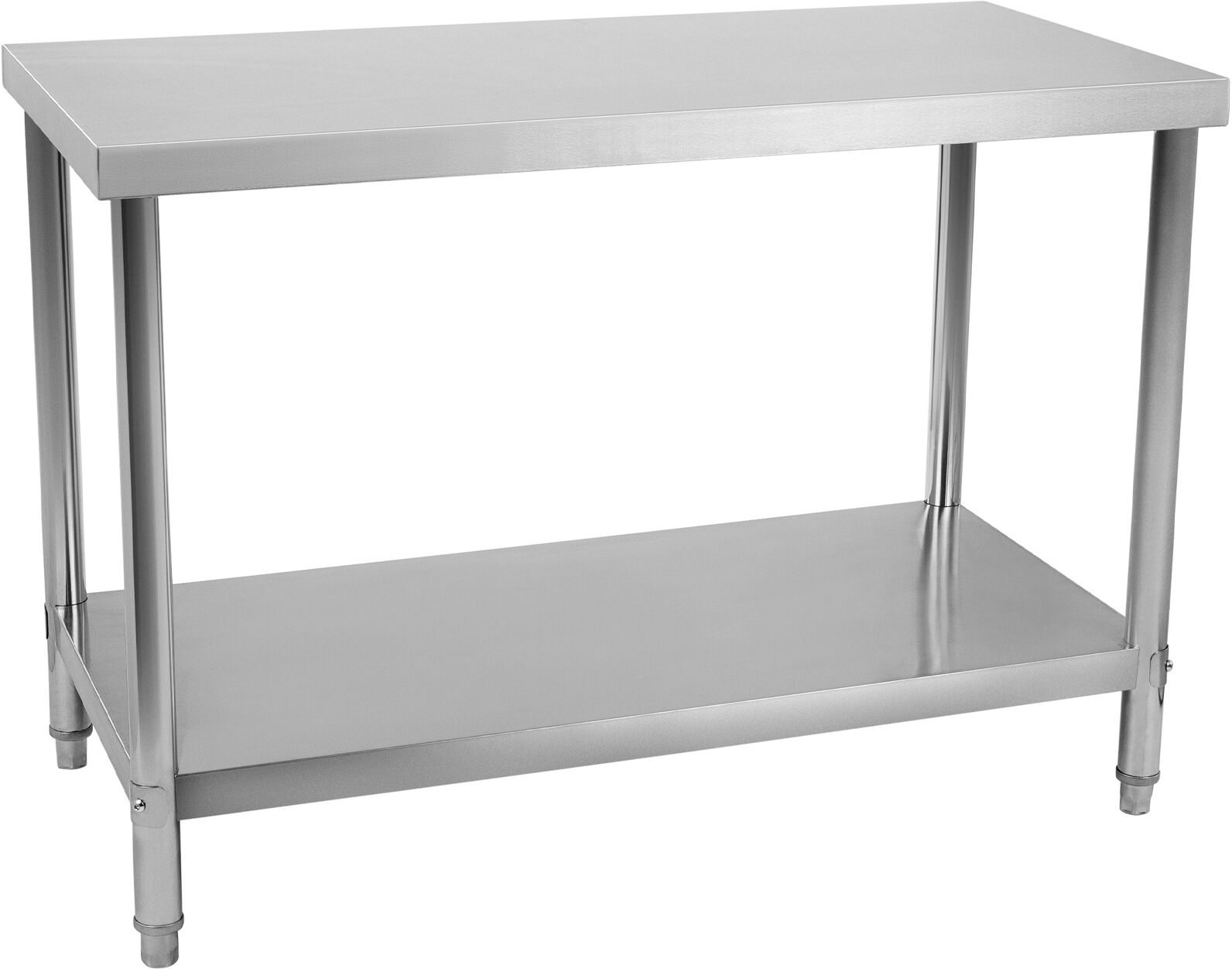 Royal Catering Mesa de trabalho de aço inoxidável 100 x 70 cm - 400 kg RCAT-100/70