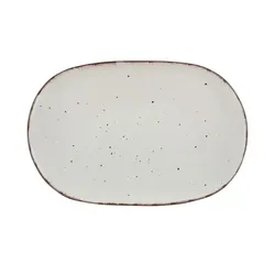 Peill+Putzler Servierplatte 40x 27 cm  Siena , weiß , Steinzeug/Steingut , Maße (cm): B: 27
