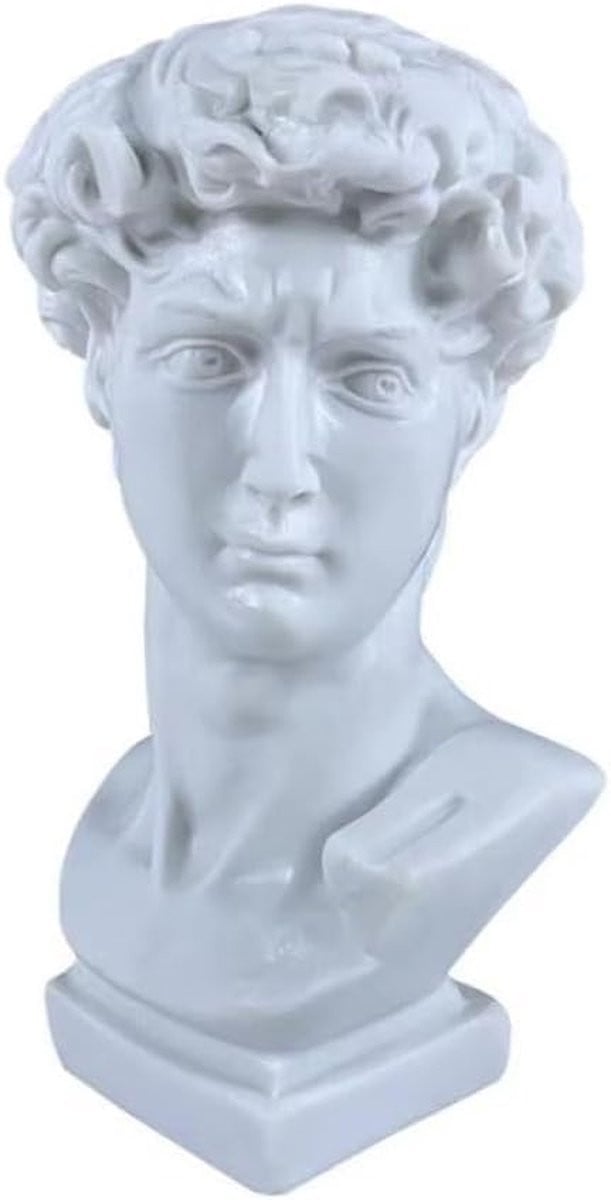 Wit Mythologie Beeldje Hoofd Buste voor Interieur Decoratie, Hoogte: 15 cm