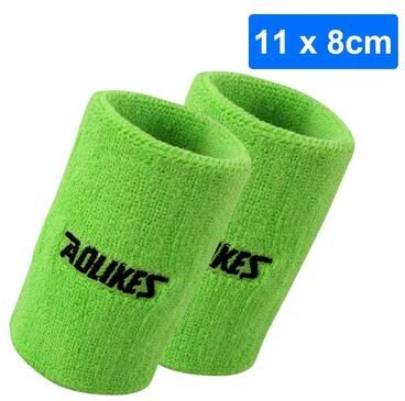 Uplift Treasures AOLIKES Sports Wrist Sweatbands Moisture Wicking Wristbands Pair 11cm green