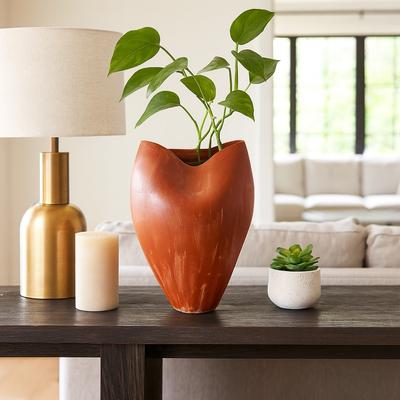 Sagebrook Home Porcelain Jenison Elegant Decorative Vase - Red