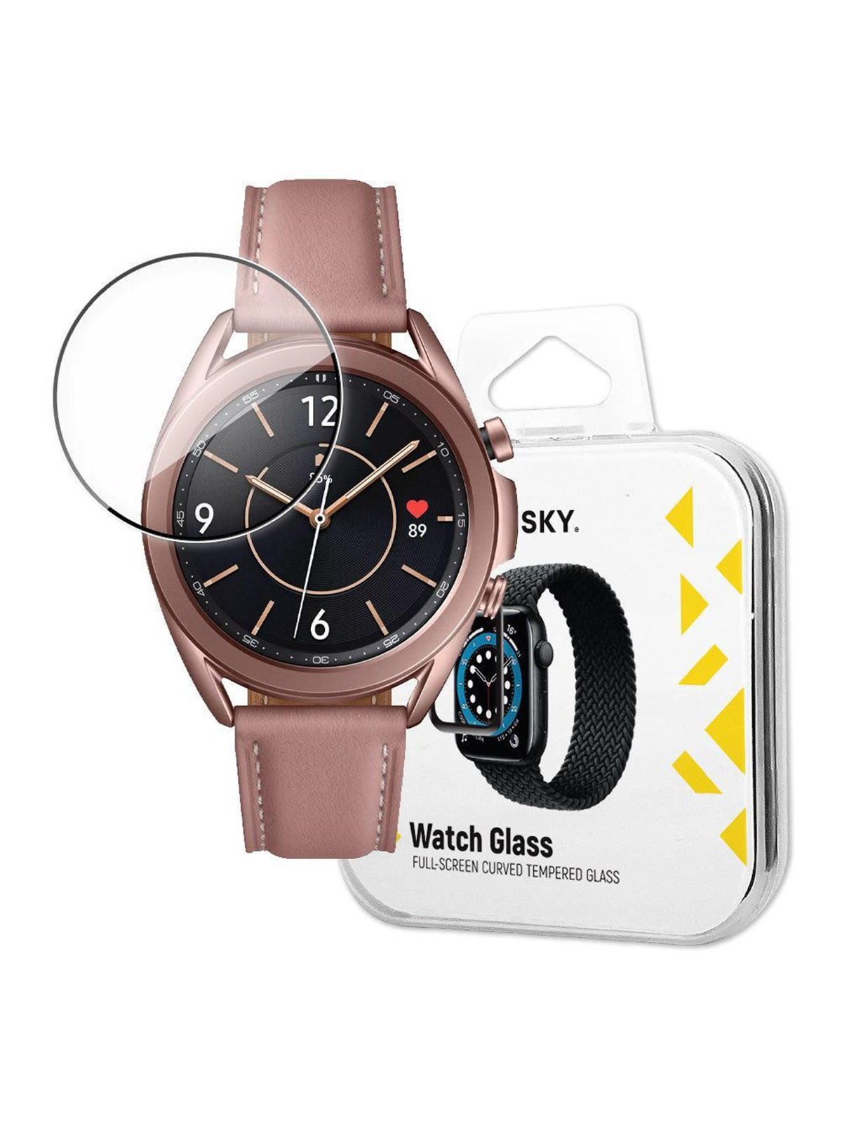 Wozinsky Watch Glass Hybridglas für Samsung Galaxy Watch 3 41 mm Schwarz