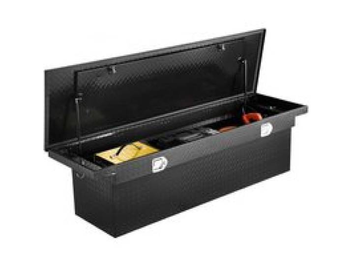 VEVOR Crossover Lkw Werkzeugkasten für die Ladefläche (1771 x 304 x 366 mm) abschließbare & wasserdichte Werkzeugkisten aus Aluminium mit Diamantstruktur, Truckbox für Wohnmobilanhänger schwarz