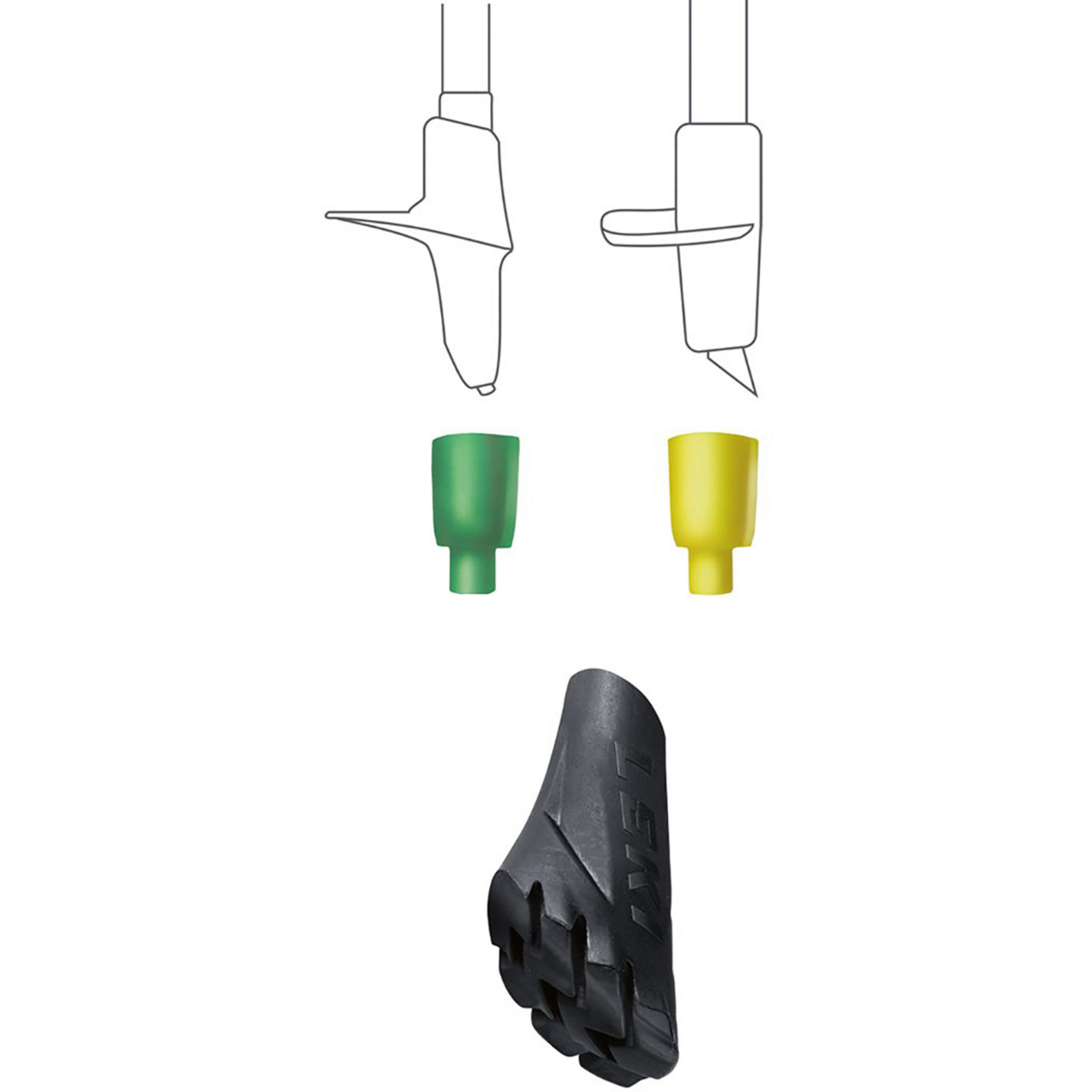 Leki Powergrip Pad Walking Multi System Stock-Zubehör schwarz Nordic Walking