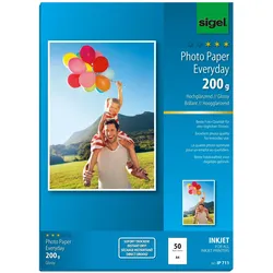 SIGEL Fotopapier Inkjet Everyday DIN A4 hochglänzend 200 g/m2