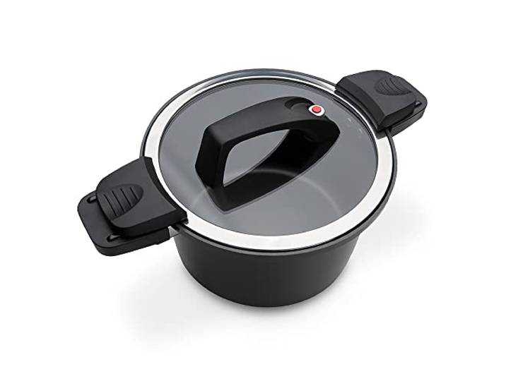 GSW Stahlwaren GmbH Marmite à économie d'énergie Noir 24 x 16 cm 6 l Aluminium 6 l