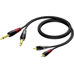 Procab Kabel 2 x Cinch (5 m, Cinch Kabel), Audiokabel
