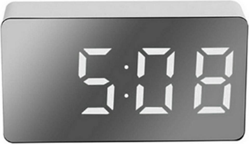 Cocosity LED-spiegelwekker met digitale wekkerradio en multifunctionele functies
