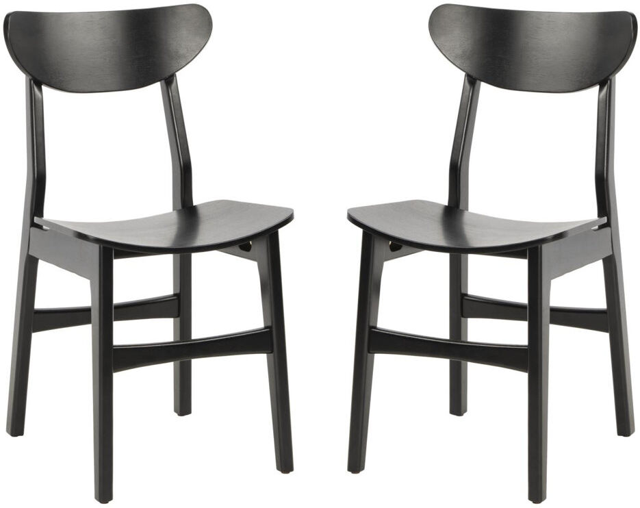 George Oliver Yeldell Retro Dining Chair Black 84cm H X 43.99cm W X 52.78cm D
