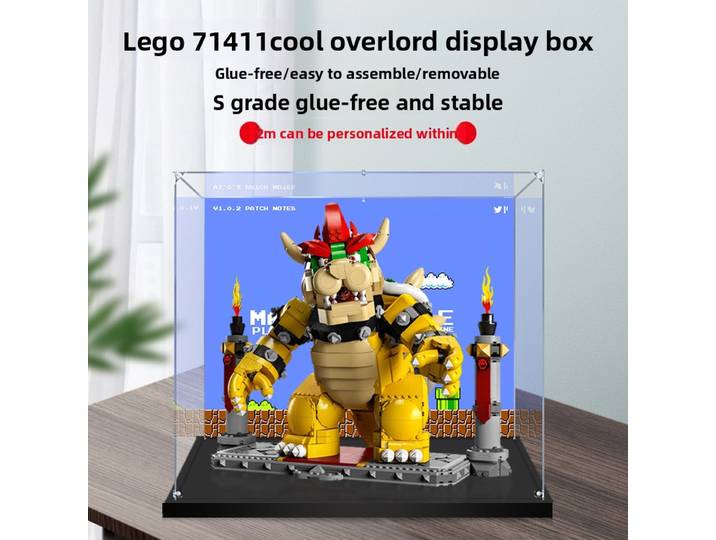 71411 adapté au Lego boîte d'affichage puissant cool overlord super Mario série boîte d'affichage en acrylique stockage de figurines
