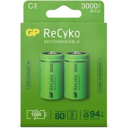 GP Batteries ReCyko (2 Stk., C, 3000 mAh), Batterien + Akkus