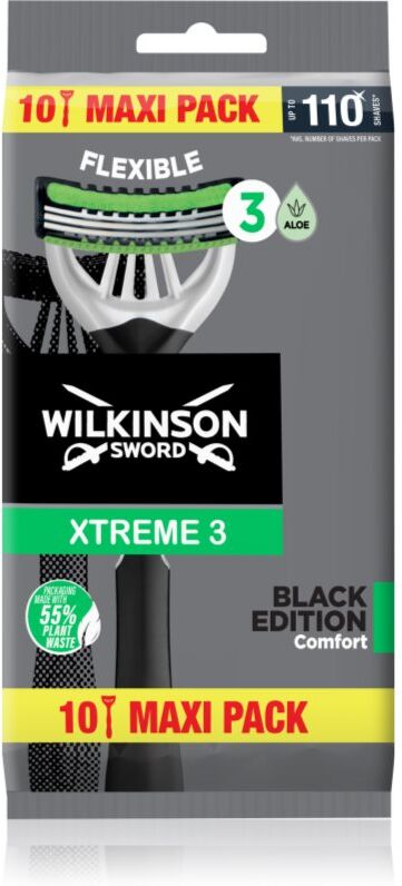 Wilkinson Sword Xtreme 3 Black Edition rasoirs jetables pour homme 10 pcs
