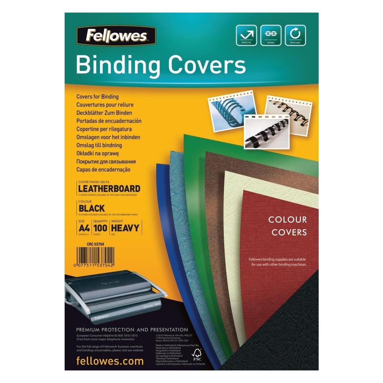 Fellowes Delta Deckblatt mit Lederstruktur (5370405)