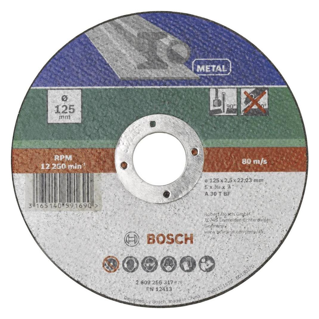 Bosch Zubehör Trennscheibe gerade, Metall D= 125 mm Dicke= 2,5 mm (2609256317)