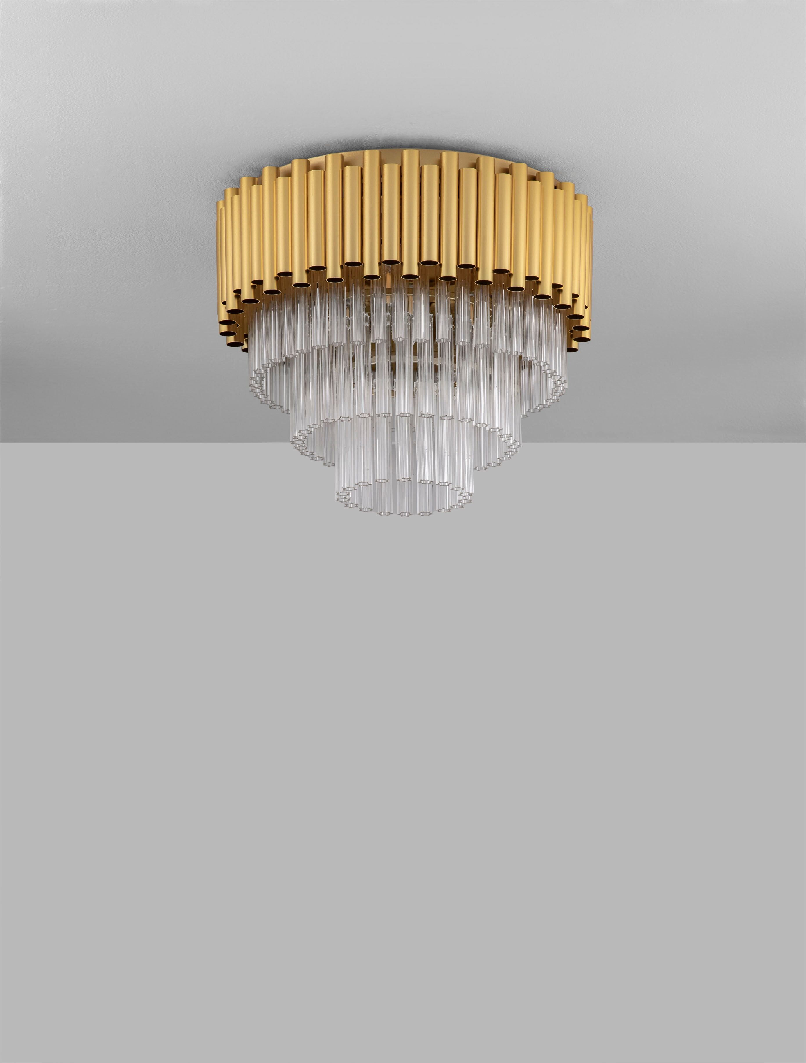 NOVA LUCE Deckenleuchte "MAGNOLIA", gold, 5, Ø 40cm, 1 Stk., Leuchten, Ohne Leuchtmittel, Deckenleuchte