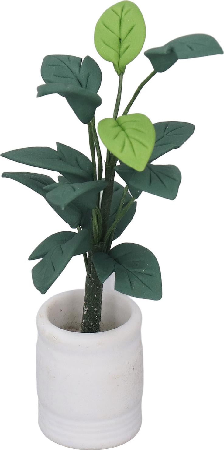 Gistuch Miniatuur Groene Bonsai Potplant Decoratieaccessoire voor Poppenhuis Model 1:12