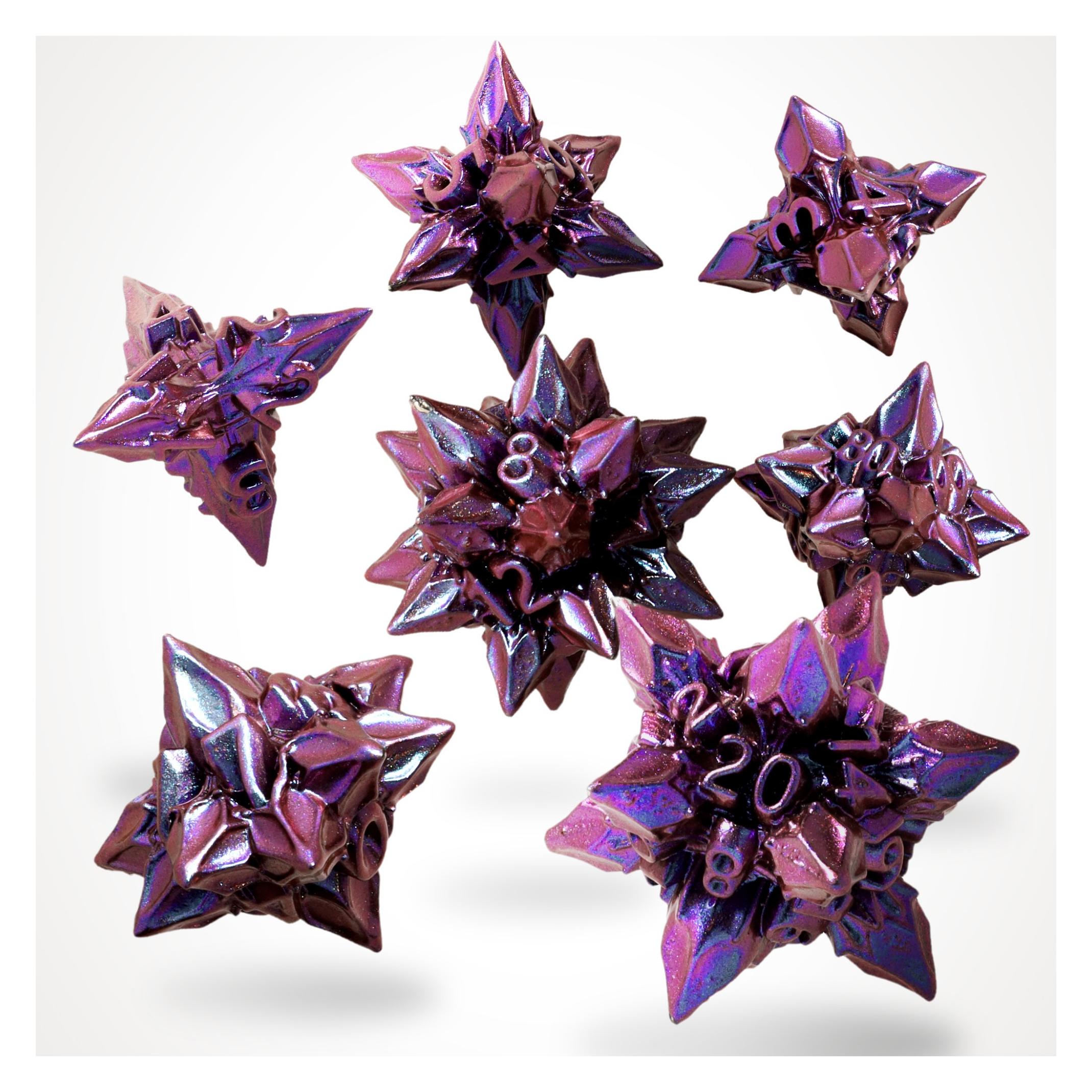 Glass Staff Damson Bane Metal RPG Dice Set (70382352)