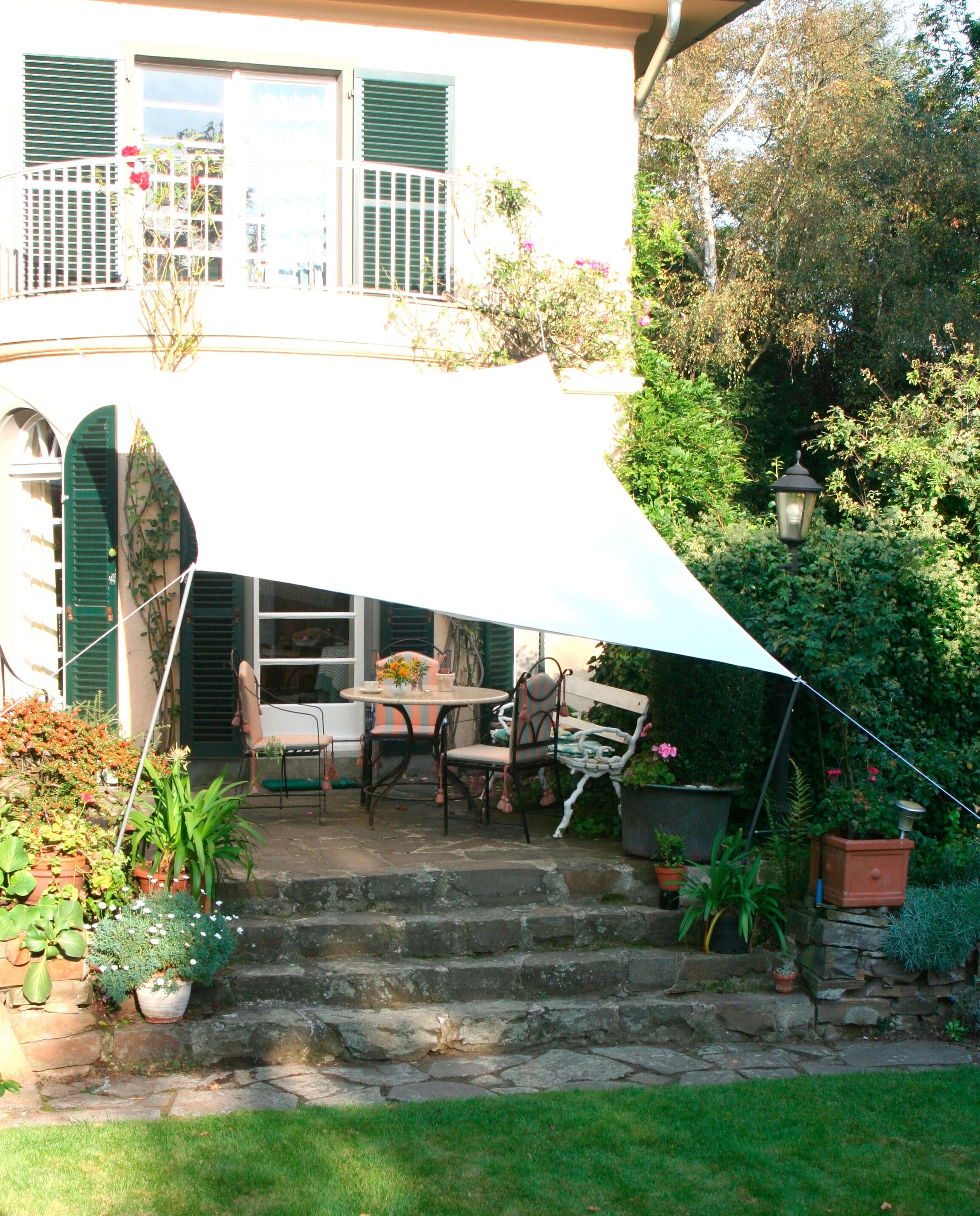 Sonnensegel FLORACORD, weiß, B:400cm T:300cm, Polyester, Sonnensegel, Sonnensegel, BxT: 400x300 cm, weiß