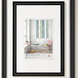 walther + design Trendstyle Kunststoff Bilderrahmen, schwarz, 9 x 13 cm