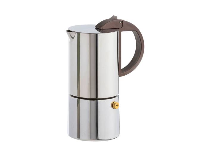 Design Espressokocher „Chicca“ aus Edelstahl Silber gnali & zani