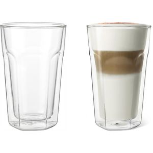 Leopold-Vienna Kaffeegläser LV01516, Latte Macchiato, doppelwandig, 280ml, 2 Stück