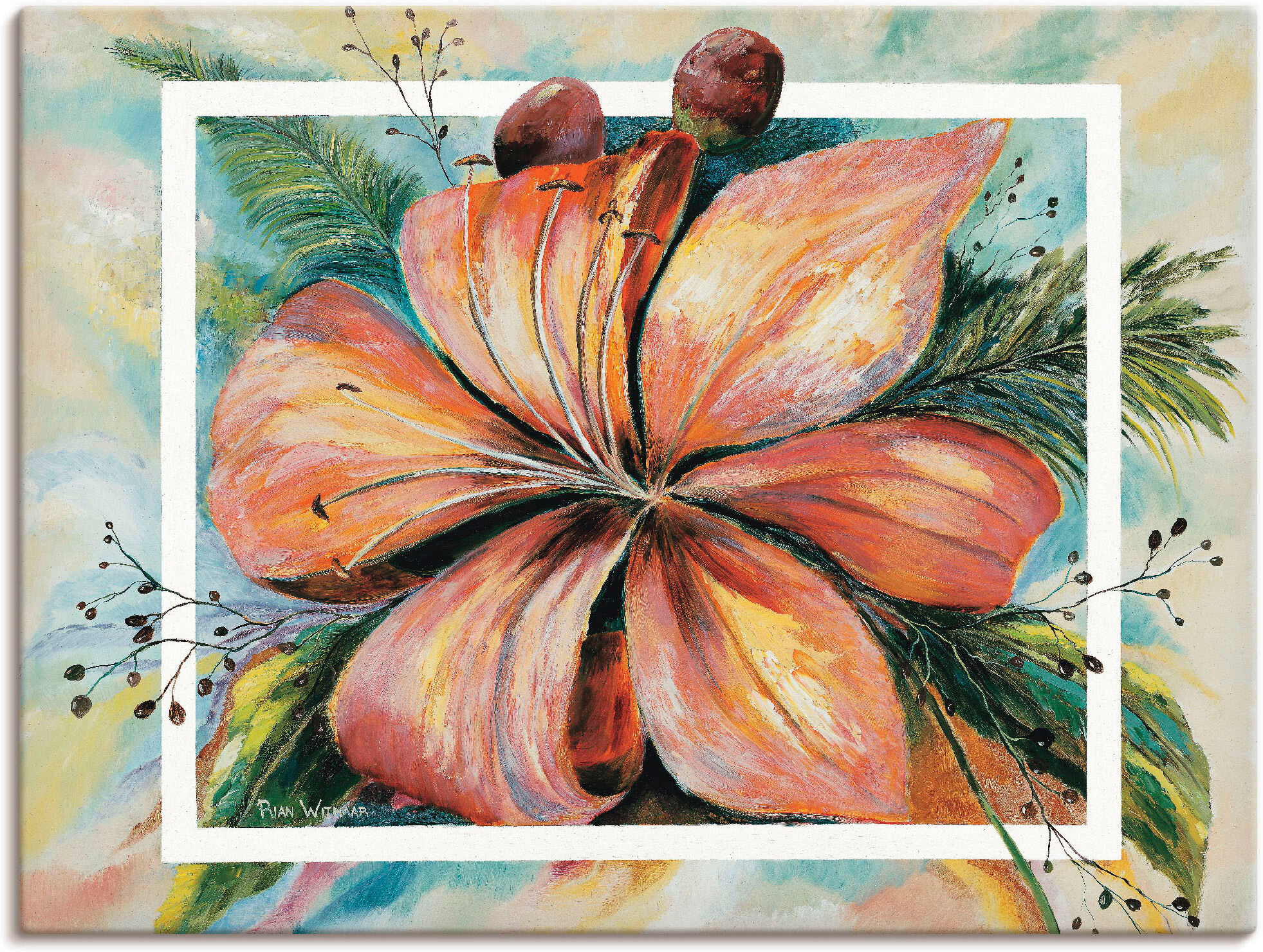 Leinwandbild ARTLAND "Freesien Fantasie I", rot (farbe bild(er): rot), B:60cm H:45cm, Bilder, Leinwandbild, auf Holzrahmen gespannt farbe bild(er): rot B/H/T: 60cm x 45cm, Leinwandbild Blumen Querformat, 1 Stk.