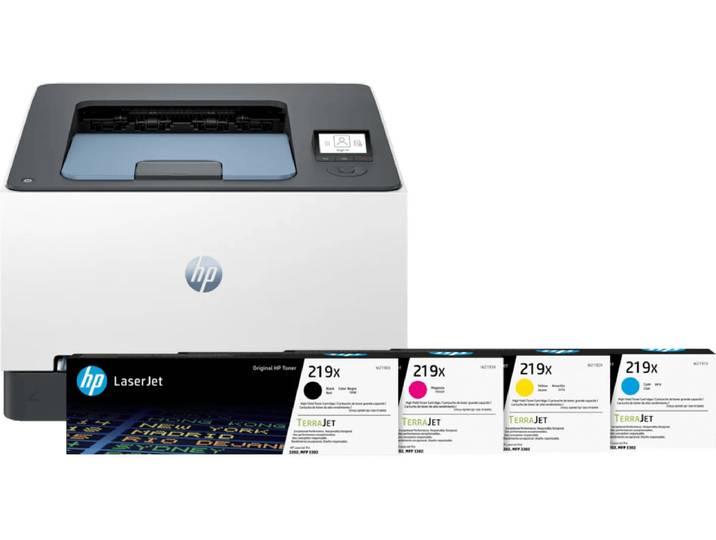 HP Color LaserJet 3202dw + 1 set extra XL toners