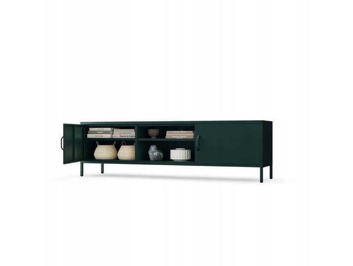 Meuble TV Métal XL Jan Nowak ROSARIA Vert Bouteille 170x40x50 cm