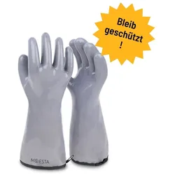 Moesta HeatPro Gloves - Grillhandschuhe aus Silikon - grau, Größe L