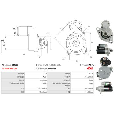 AS-PL Starter s1165s für YAMAHA