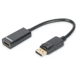 ASSMANN DIGITUS DisplayPort Adapterkabel Typ A St/Bu, 0.15m