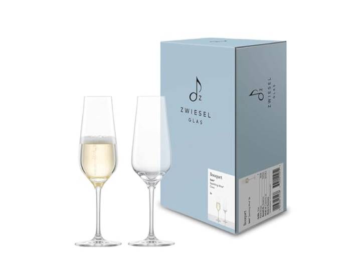Zwiesel Glas Sektgläser Bouquet (2er-Set), stilvolle Champagner Gläser mit Moussierpunkt, spülmaschinenfeste Tritan-Kristallgläser, Made in Germany (Art.-Nr. 123740)
