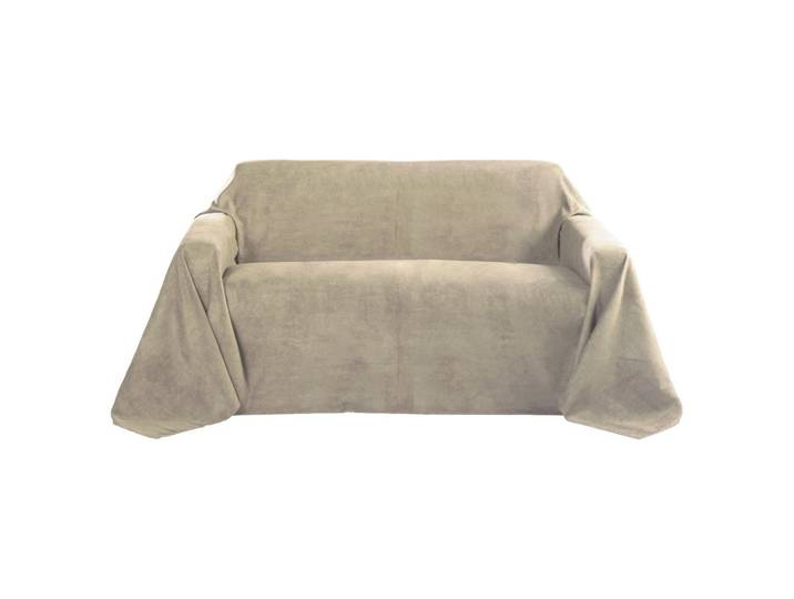 TAGESDECKE Romantica Wildleder Optik 210/280 cm Natur