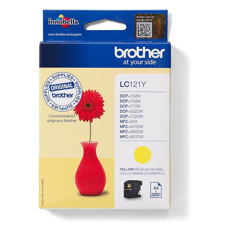 Brother Ink Yellow, 10mlStandard (LC-121Y)
