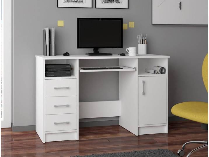 Schreibtisch mit Schubladen Bürotisch Tastaturablage