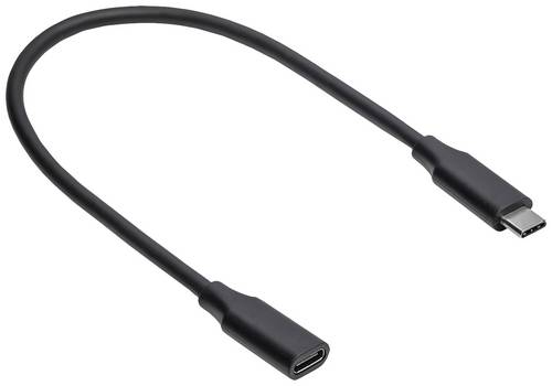 Akyga USB-Kabel USB-C Stecker, USB-C Buchse 0.30m Schwarz AK-USB-32