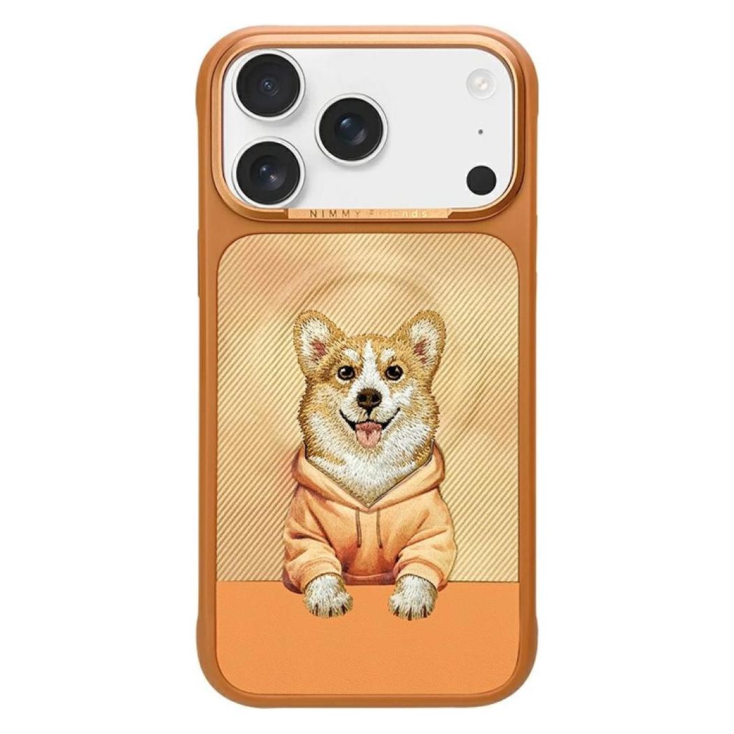 Nimmy Etui Gentle Pets Series Dog MagSafe do iPhone 17 Pro pomarańczowy (Apple iPhone 17 Pro) (NIM000322)