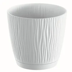 Prosperplast - SANDY P Blumentopf - 28,2x28,2x26cm in Weiß farbe