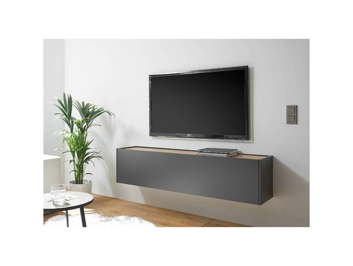 Hängeschrank 150 x 35 x 30cm Grau/Anthrazit