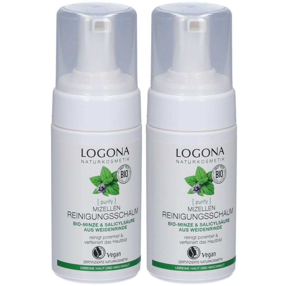 Purify Mizellen Reinigungsschaum Bio-Minze & Salicylsäure aus der Weidenrinde 2x 2x100 ml