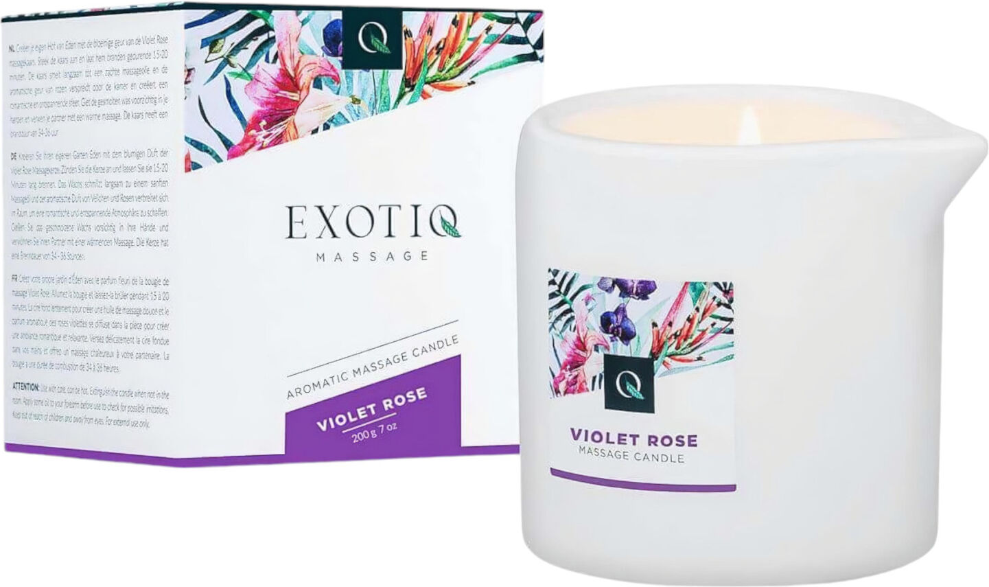 Exotiq - Scented Rose Massage Candle (200g)