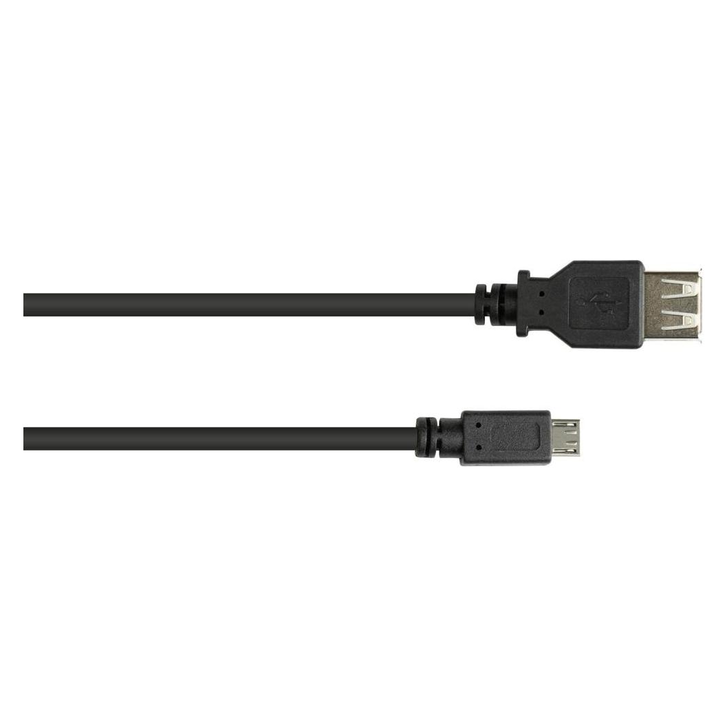 Good Connections USB-OTG (On-the-go) Adapterkabel, Micro-USB-Stecker Typ B auf USB-Buchse Typ A 2.0, schwarz, 0,1m, (0.10 m, USB 2.0) (2511-OTG)