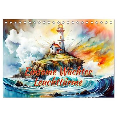 Einsame Wächter Leuchttürme (Tischkalender 2027 DIN A5 quer), CALVENDO Monatskalender