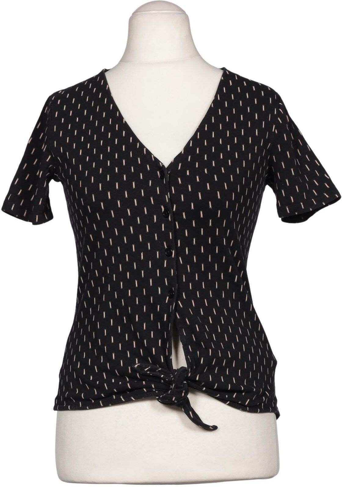 People Tree Damen Bluse, Schwarz, Gr. M (UK 10), Baumwolle / Elasthan - Second Hand